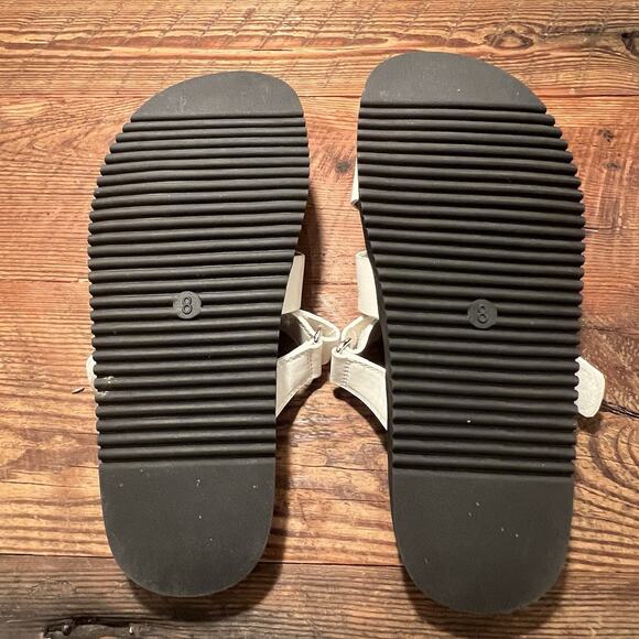 Wild Fable Hayley Wide Strap Slip On Slides Sandals White Women's Size 8 Y2K - Picture 15 of 16